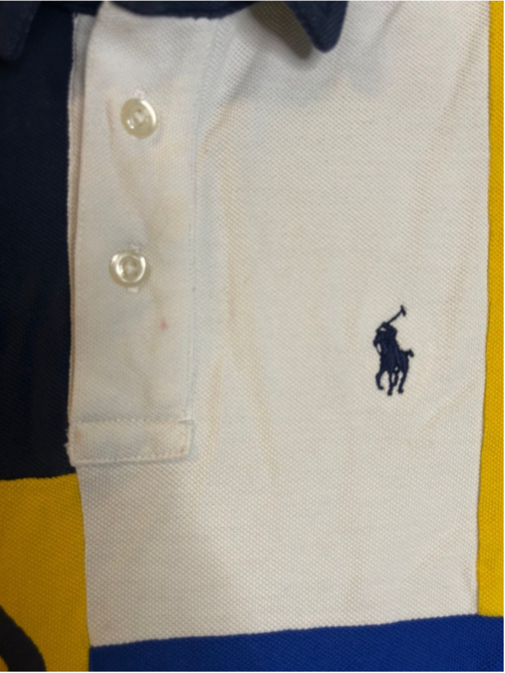 Polo Ralph Lauren Boys Patchwork Colour Block Cotton Mesh Polo with flaw 8 - Picture 2 of 4